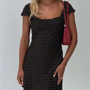 Lucienna Polka Dot Mini Dress Black / White